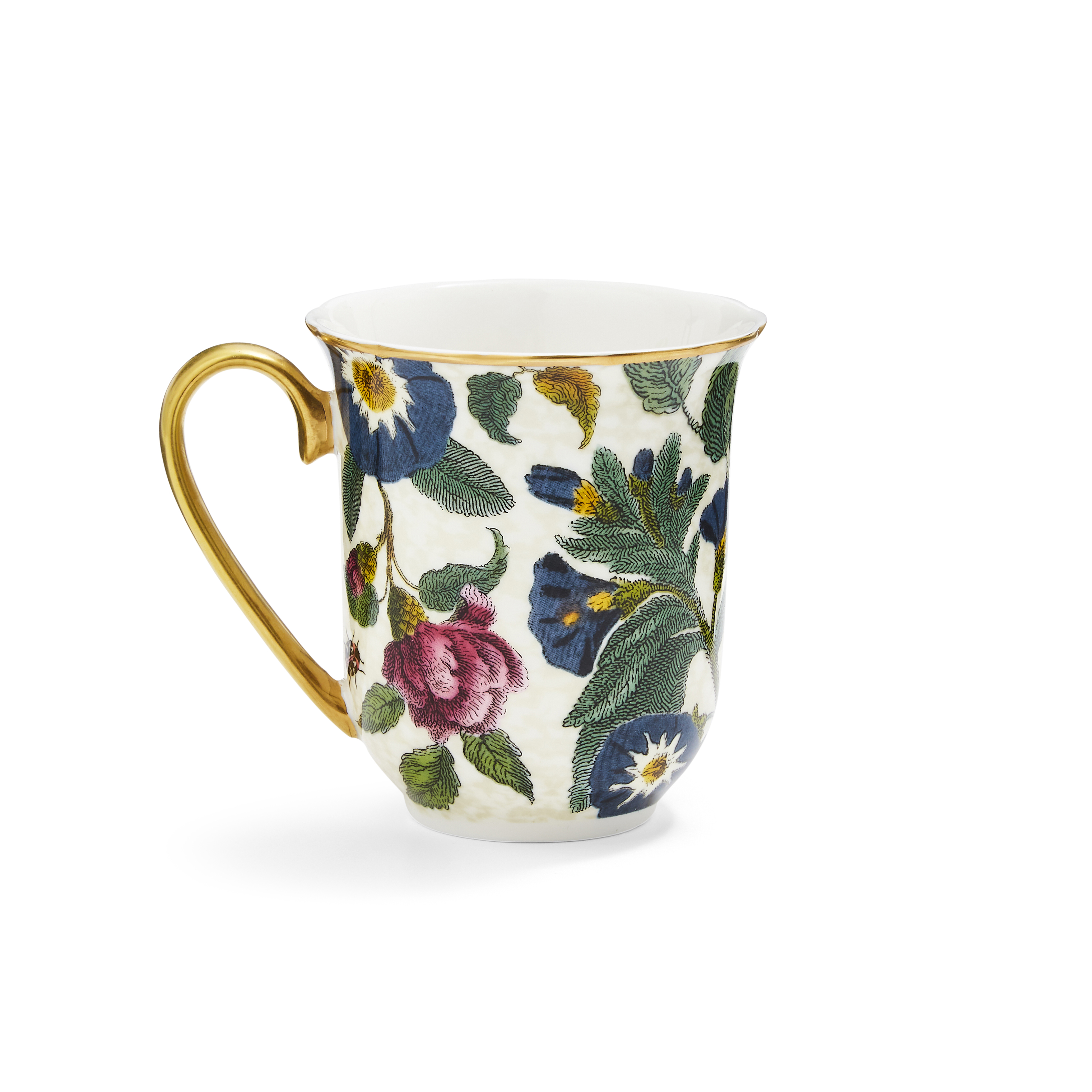 Creatures of Curiosity Cream Floral Mug image number null